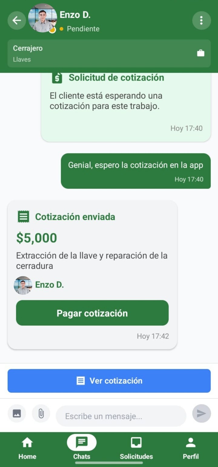 Chatea con tus profesionales